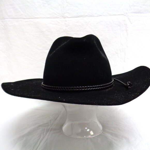 Stetson Hat Black Felt 4X Beaver 6 7/8 Carson - Picture 3 of 11